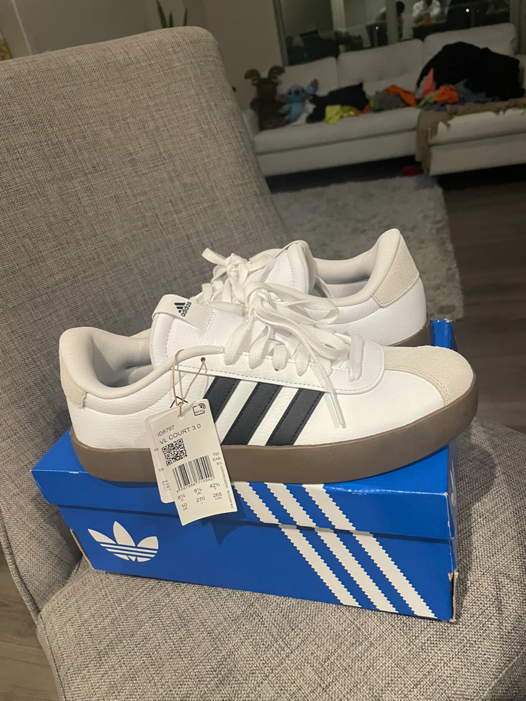 Adidas VL Court 3.0 Shoes - Size 10 (New)
