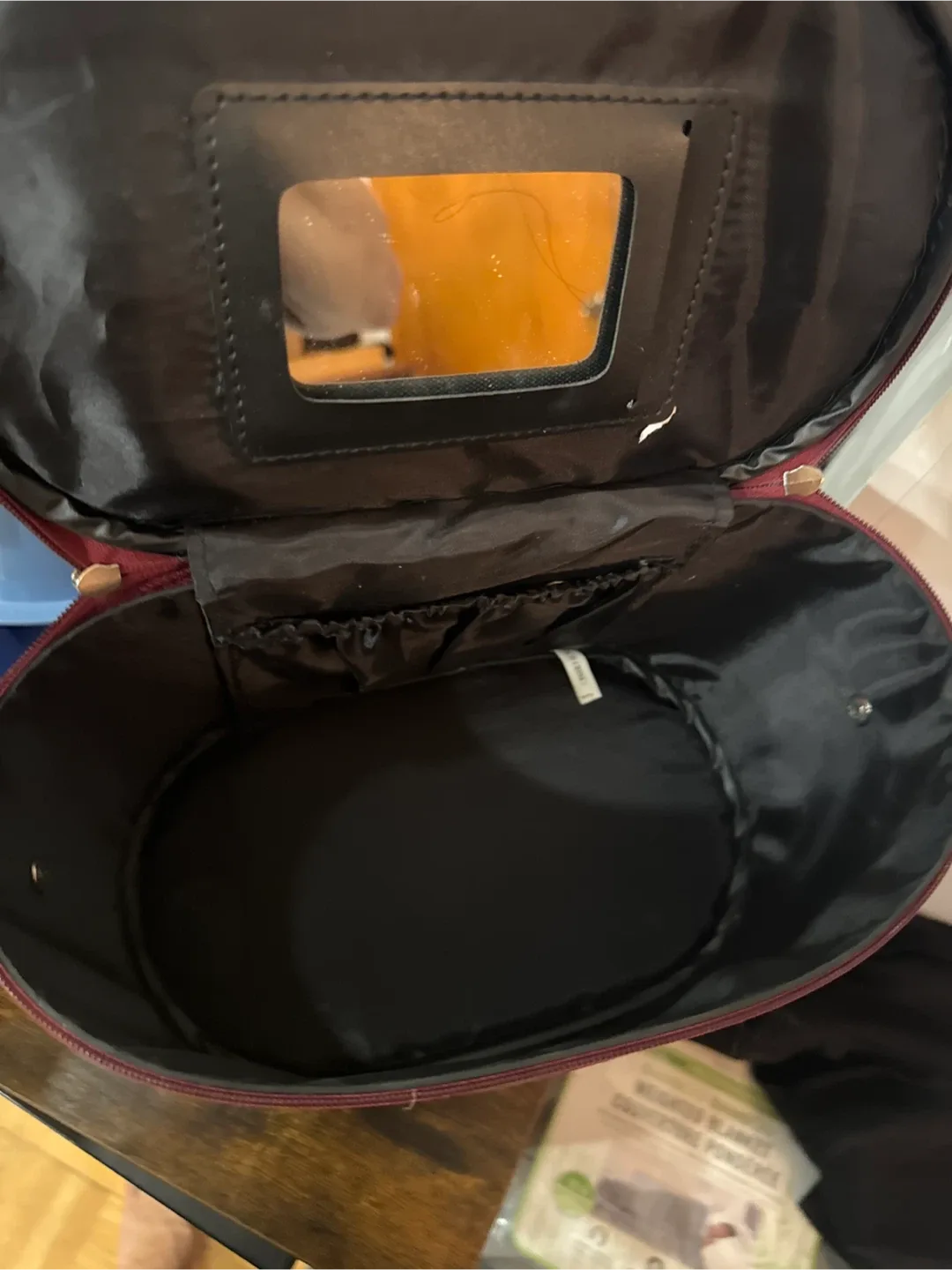 Burgundy Makeup/Cosmetic Travel Case thumbnail