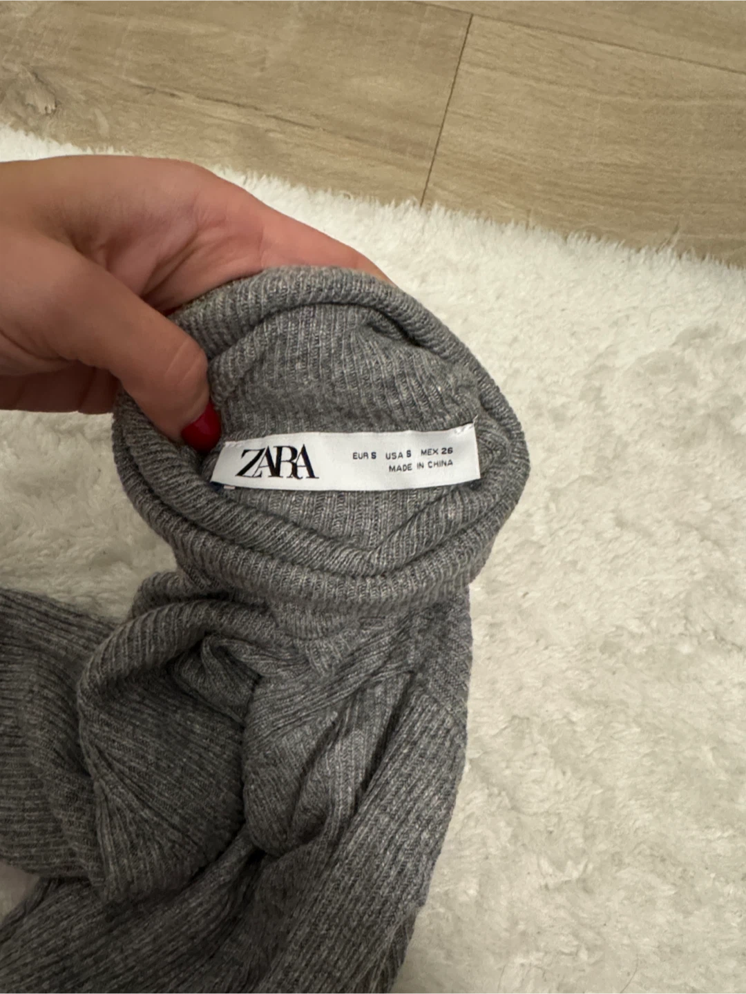 Zara Grey Turtleneck Sweater - Size Small - photo 2