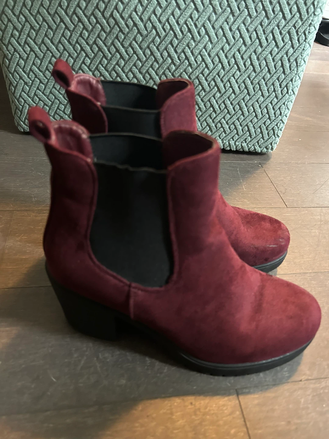 NEW Burgundy Ankle Boots - Size 8 - photo 2