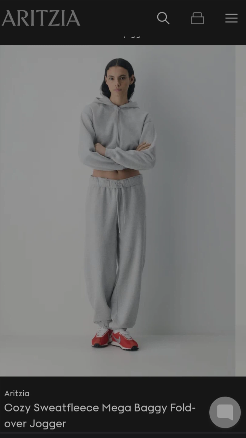 Aritzia Cozy Fleece Mega Baggy Fold-Over Jogger - photo 2