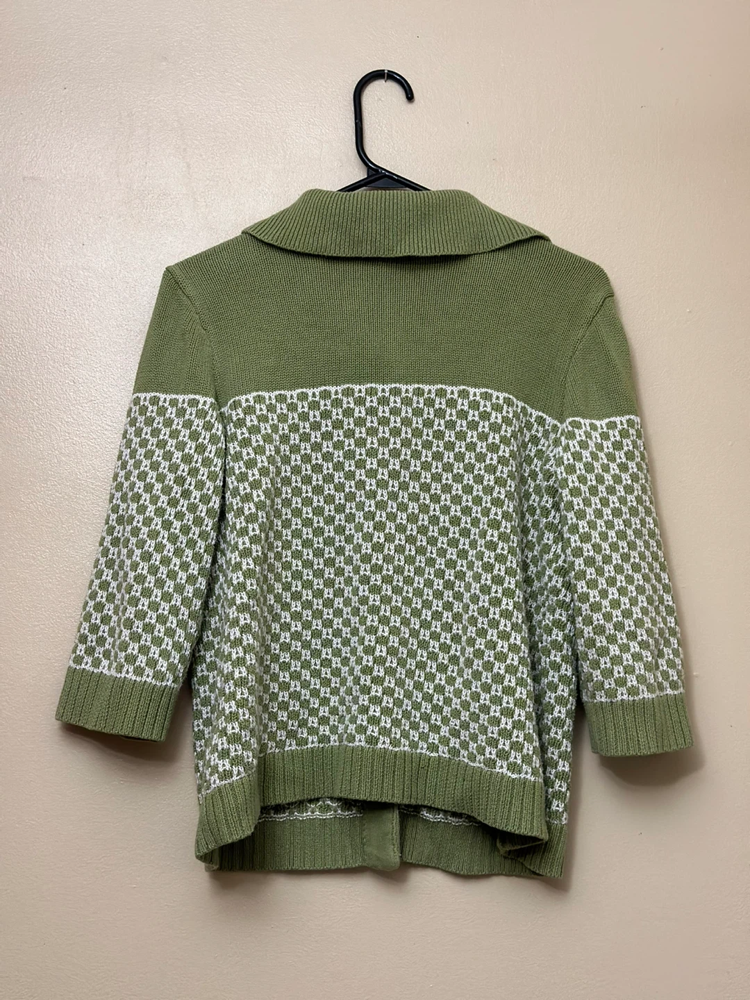 Medium Green & White Sweater - photo 3
