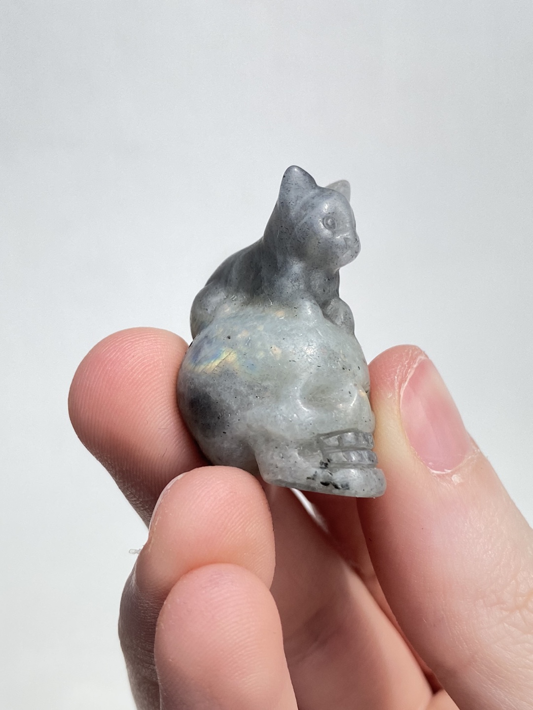 Labradorite Kitty Skull - photo 4
