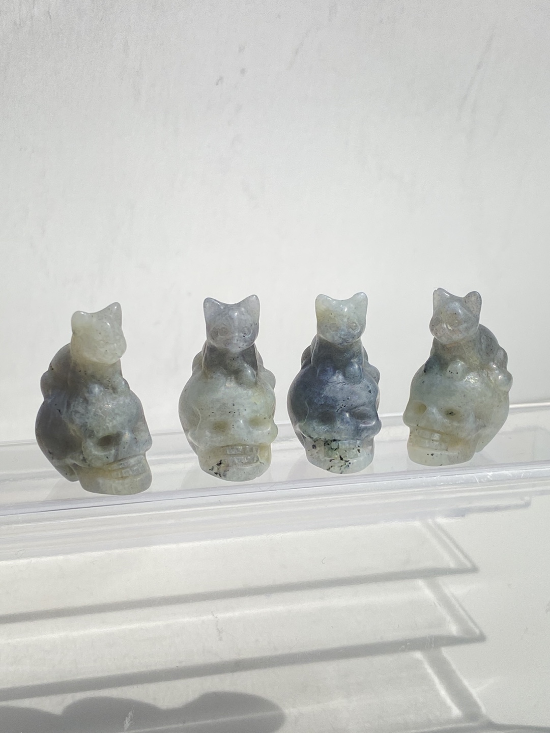 Labradorite Kitty Skull