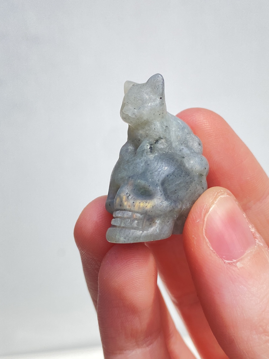 Labradorite Kitty Skull - photo 3