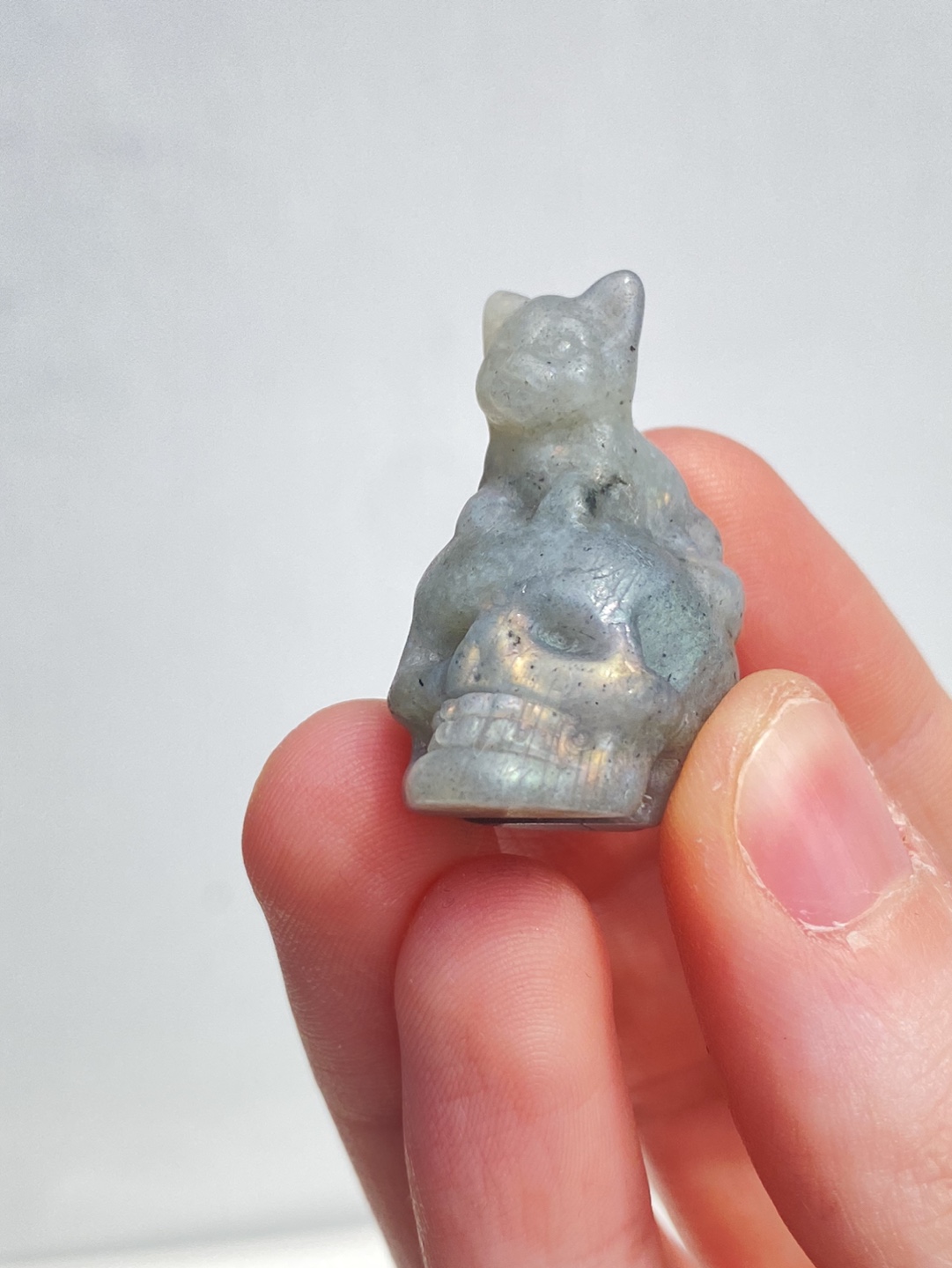 Labradorite Kitty Skull - photo 2