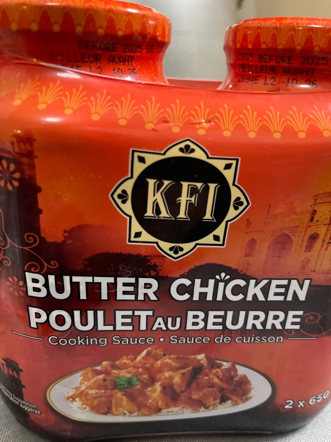 KFI Butter Chicken Cooking Sauce (2 x 650ml) image indicator(2)