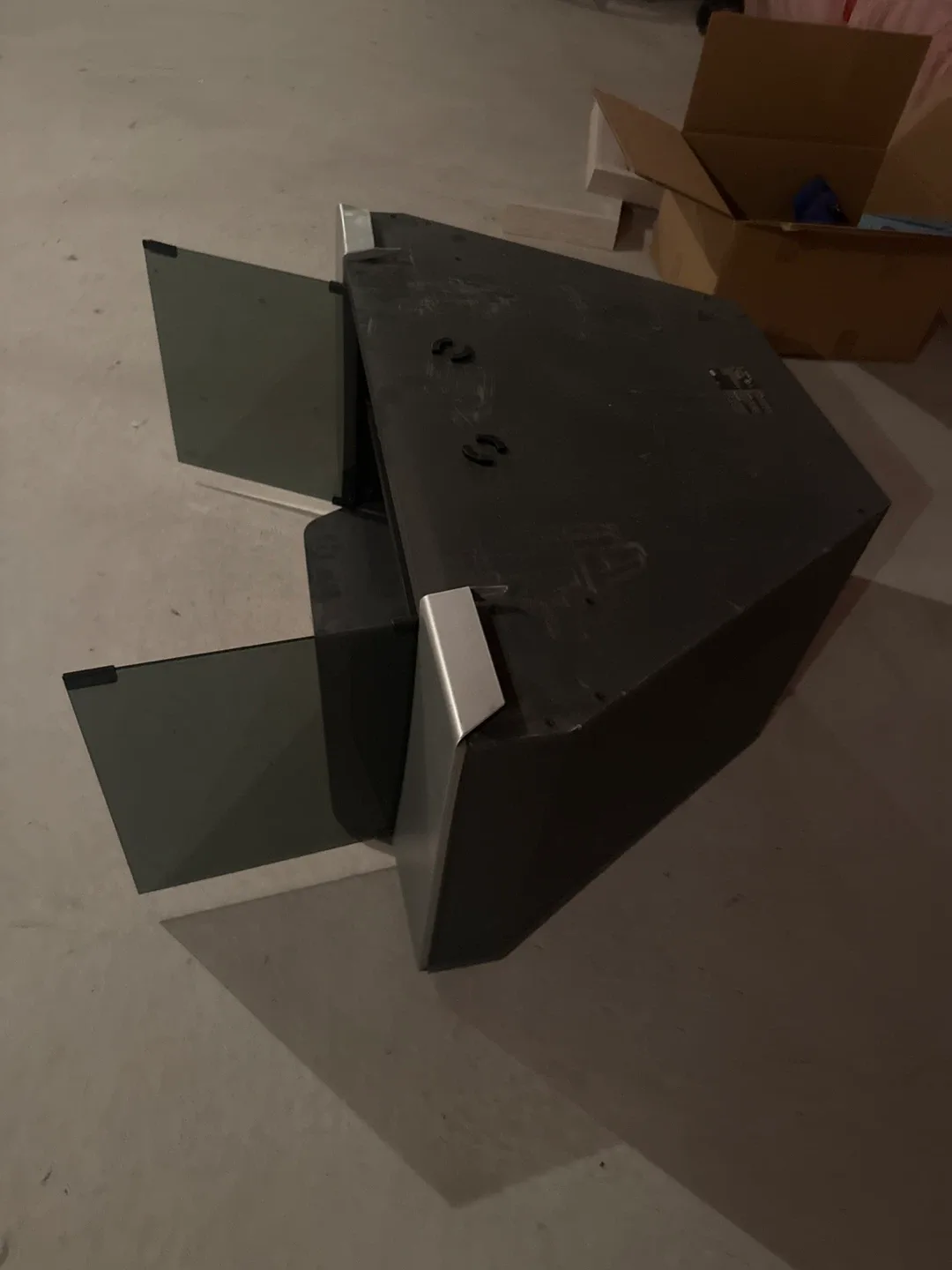 Corner TV Stand - Black & Silver image indicator(3)