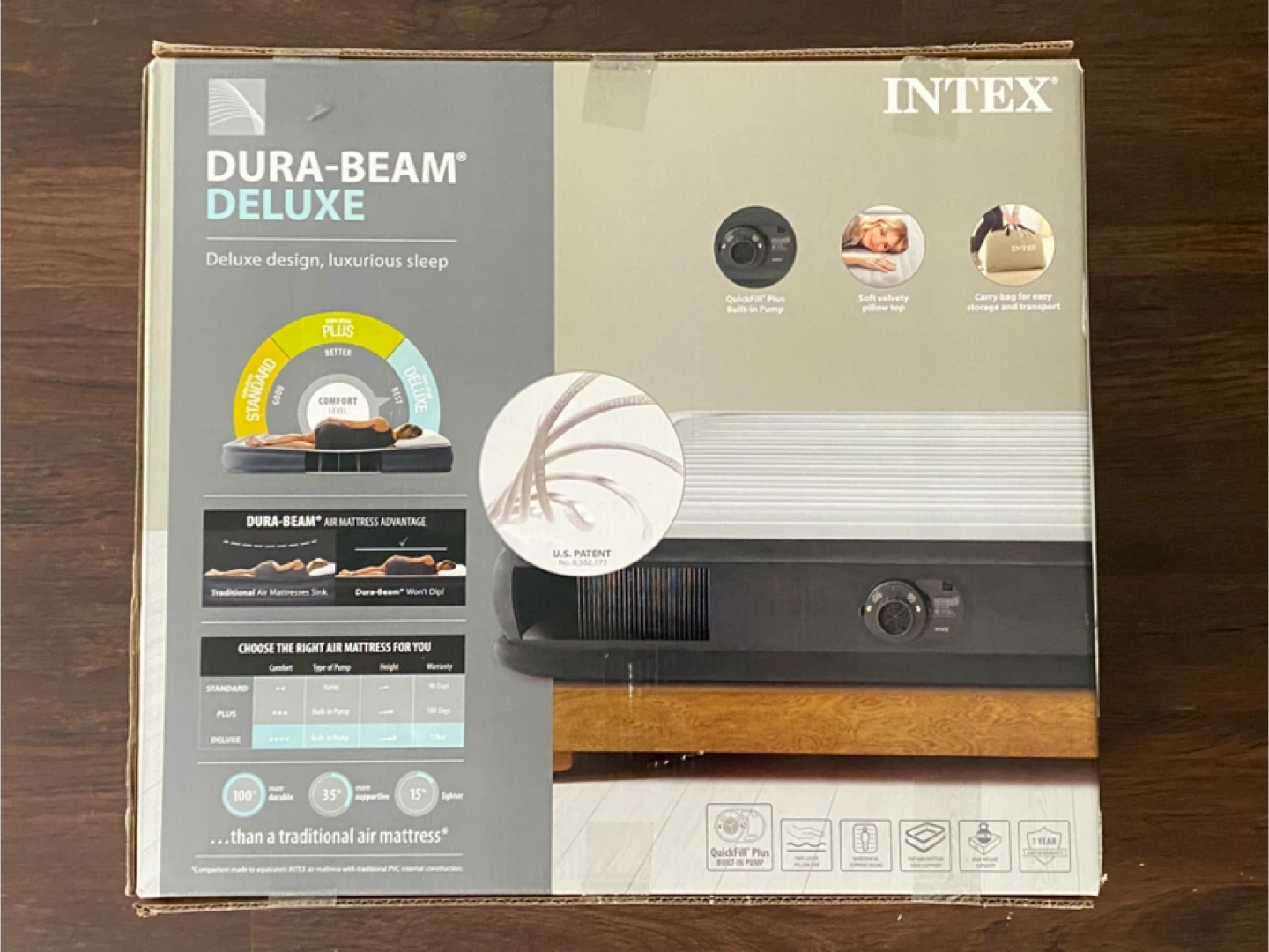 Intex Dura-Beam Deluxe Queen Air Mattress - New in Box