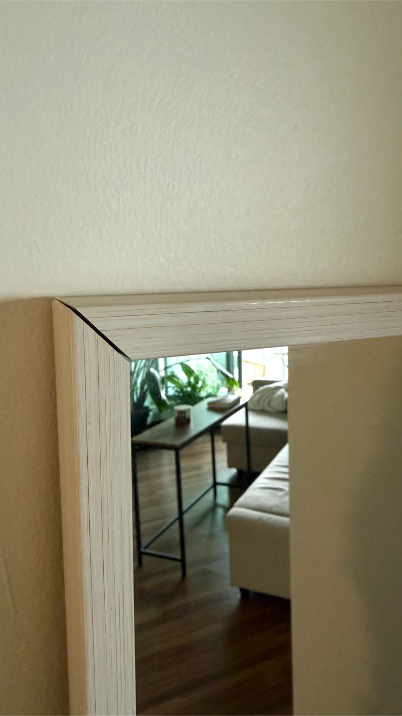 Large mirror in white / light grey color - photo 2