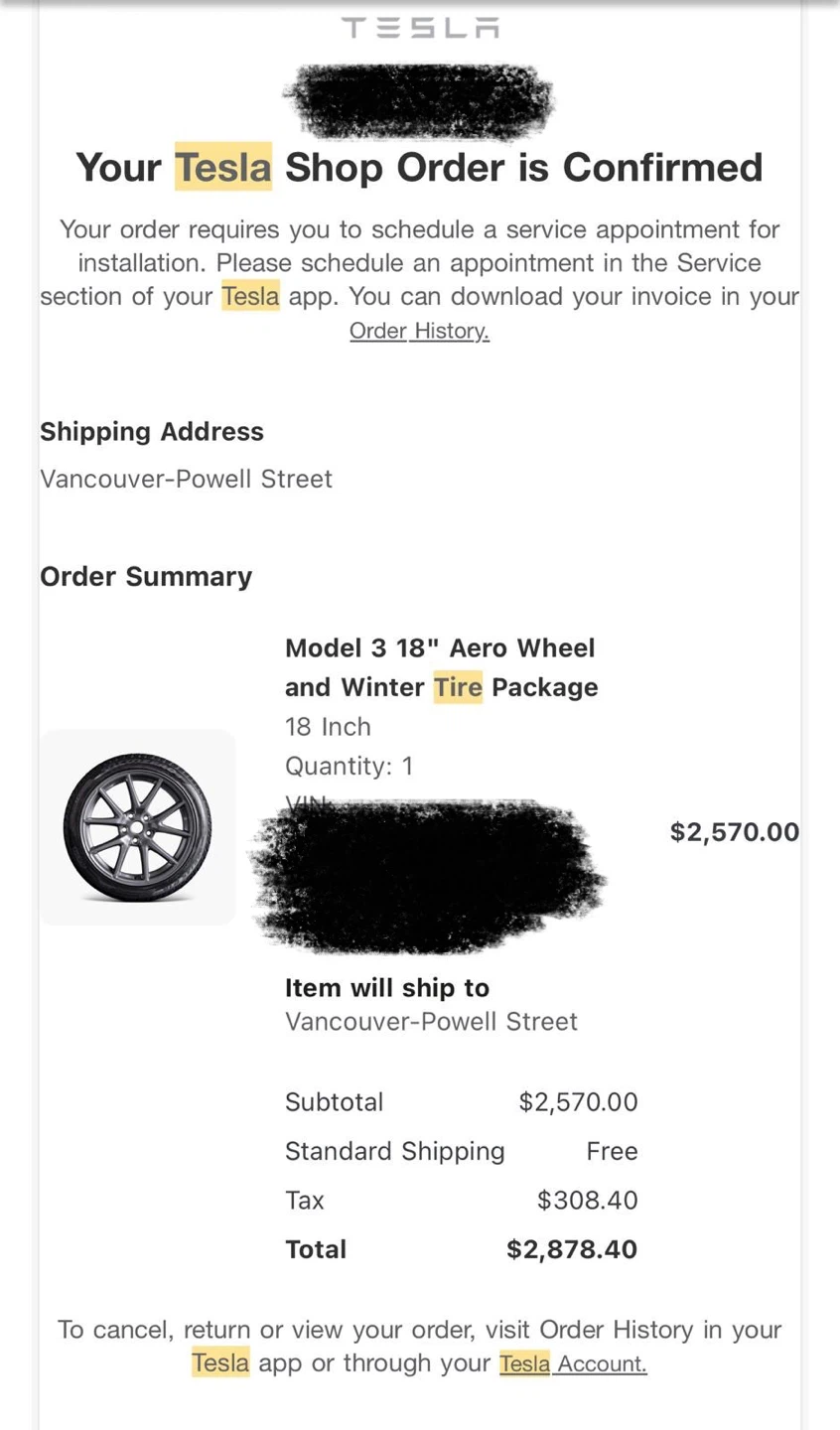 Tesla Model 3 18" Aero Wheel & Winter Tire Package - photo 5