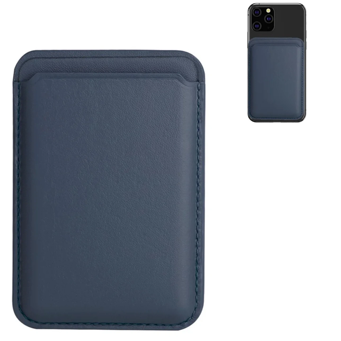 Magnetic Leather Wallet Phone Card Holder - photo 4