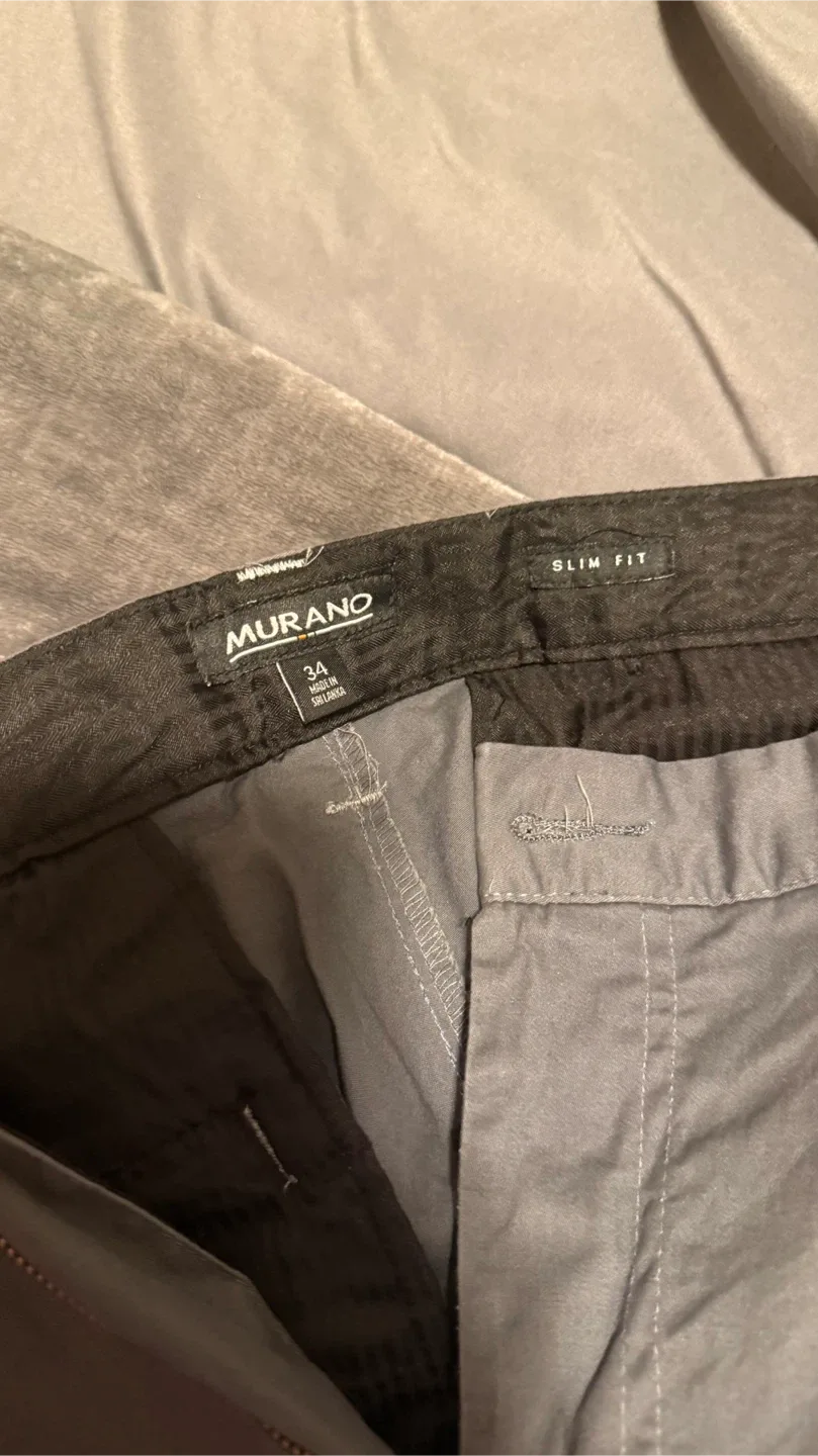 Murano Slim Fit Grey Shorts - Size 34 image indicator(2)