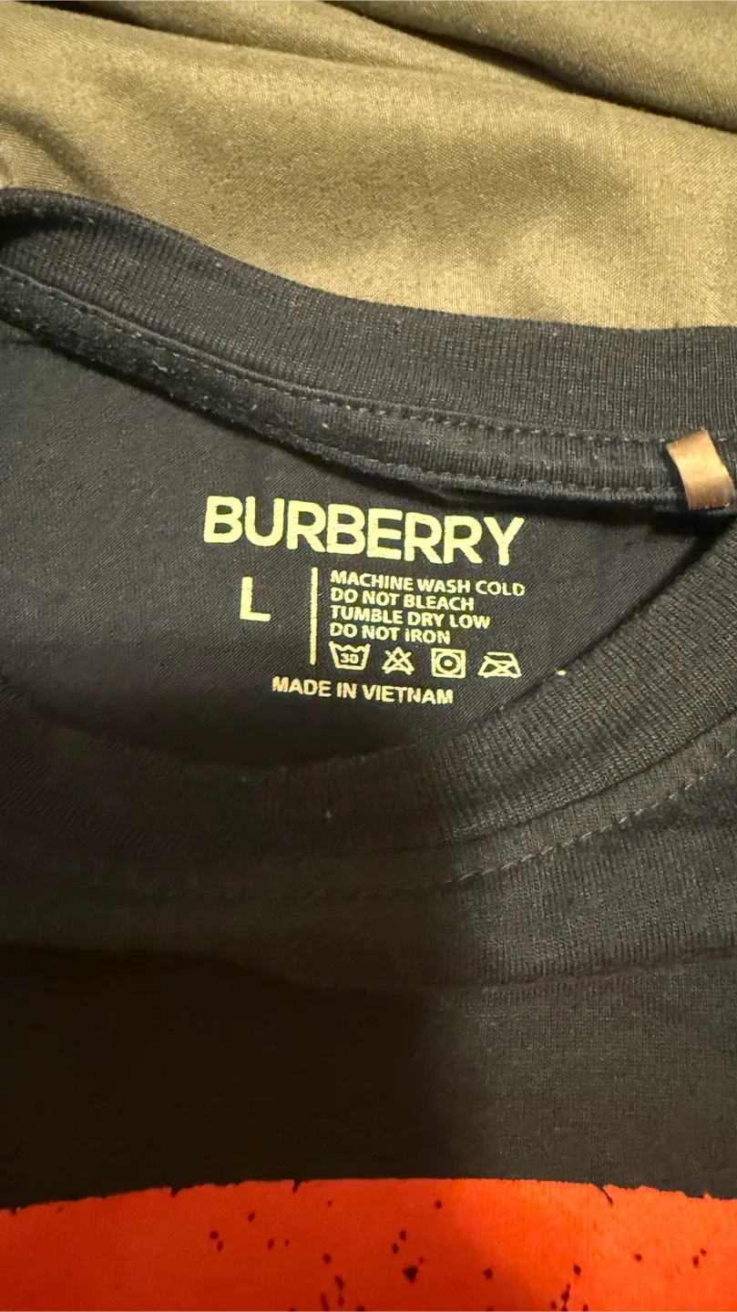 Burberry Blue Graphic T-Shirt, Size L image indicator(2)