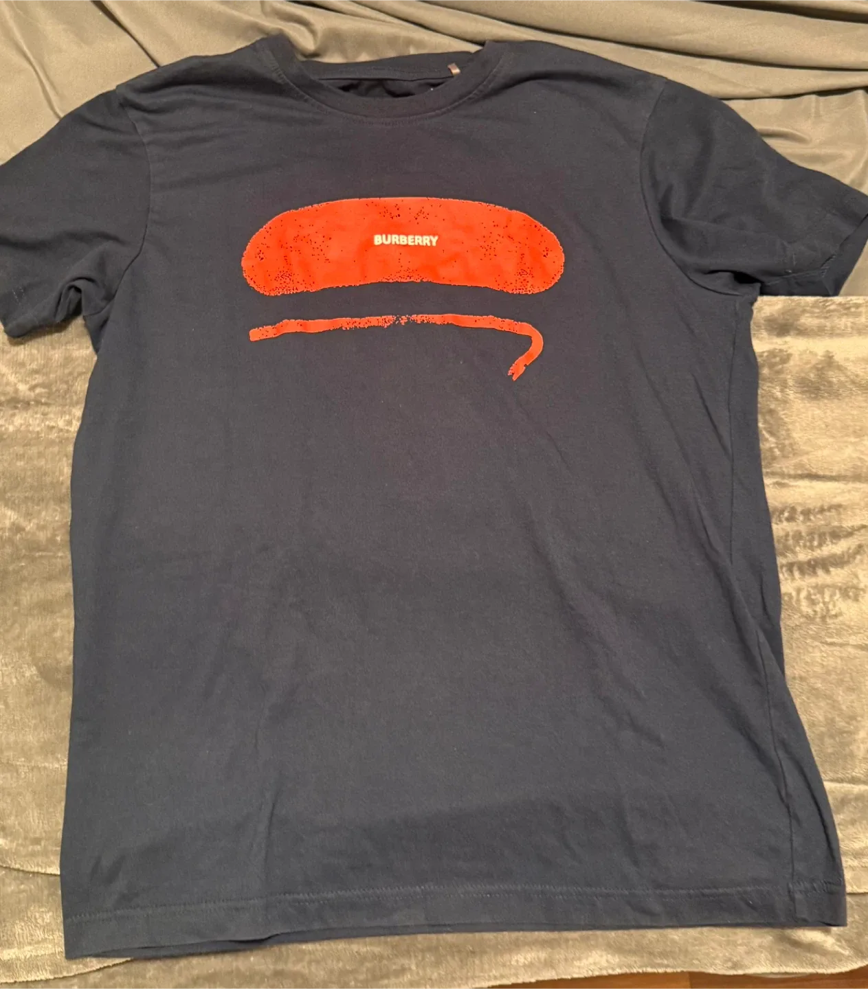 Burberry Blue Graphic T-Shirt, Size L thumbnail