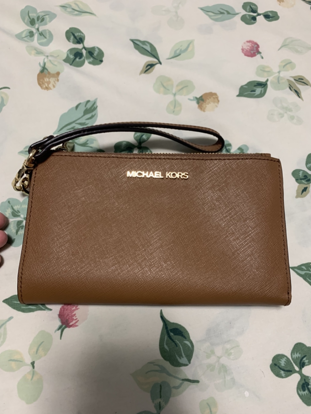 Michael Kors Brown Leather Wristlet Wallet