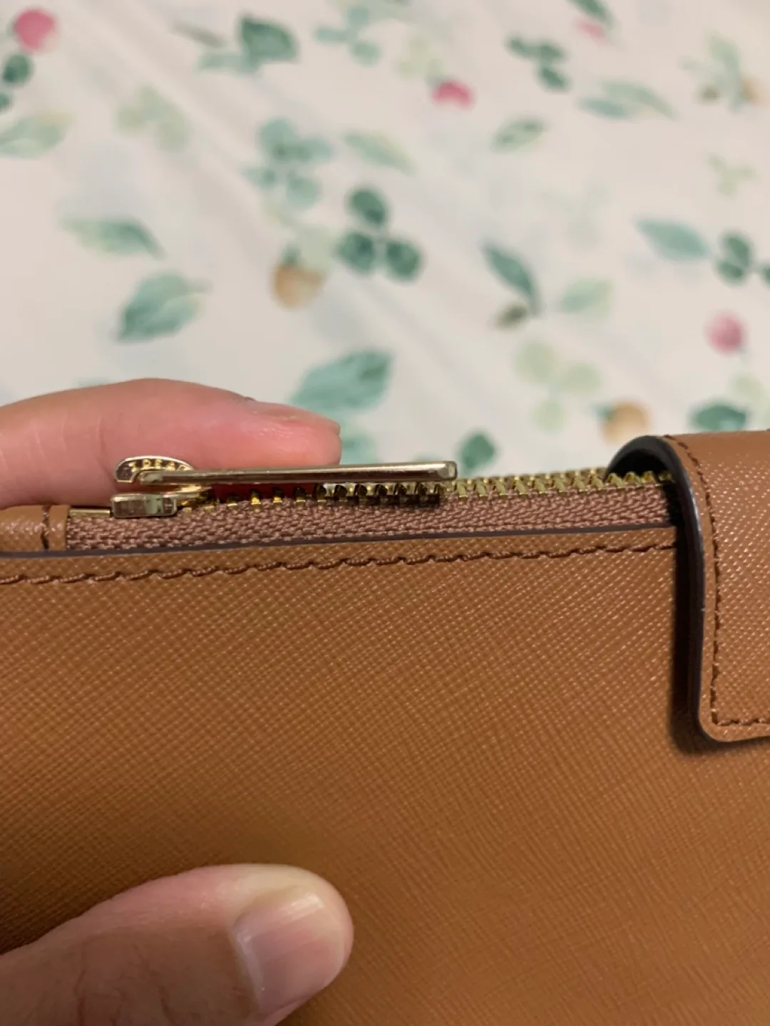 Michael Kors Brown Leather Wristlet Wallet image indicator(7)