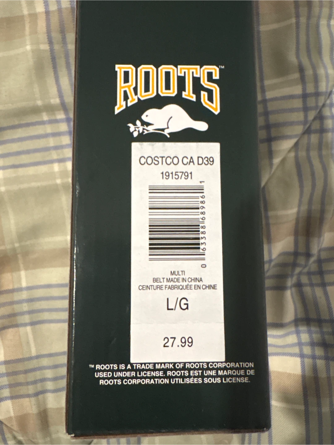 Roots Genuine Leather Belt - Size L/G (36-38) - photo 2