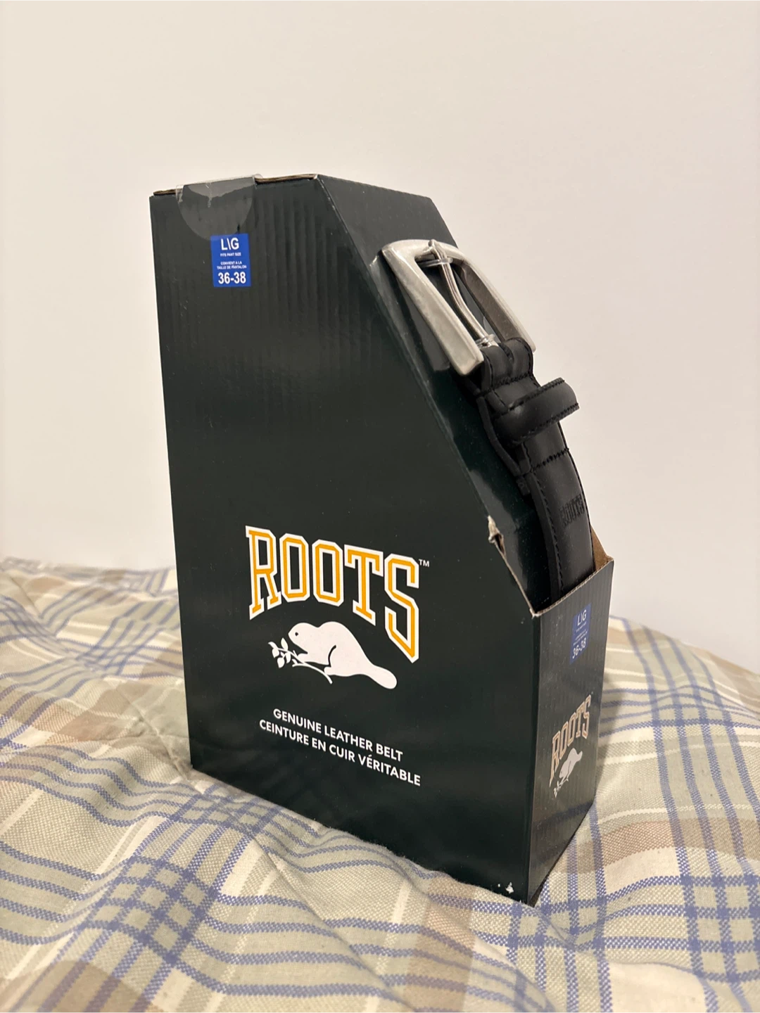 Roots Genuine Leather Belt - Size L/G (36-38)
