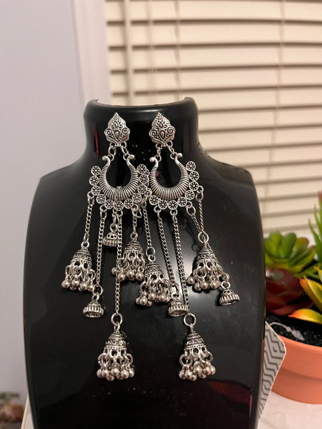 Jhumka Style Dangle Earrings image indicator(2)