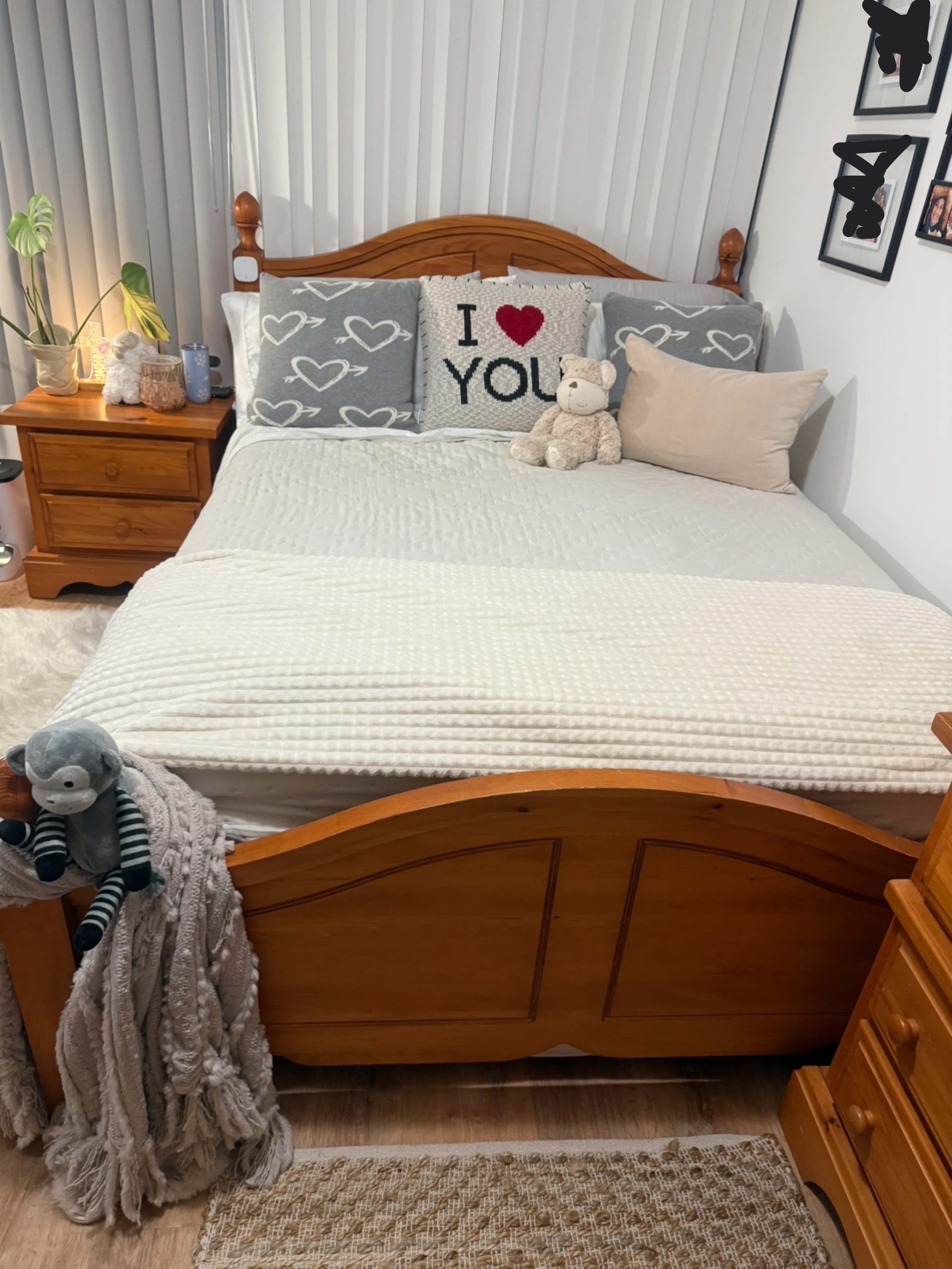 Bedroom Set - Bed Frame, Dresser, and Nightstand thumbnail