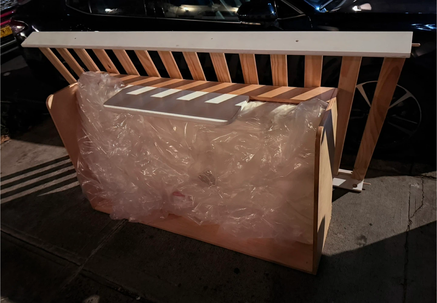 Twin bed frame and headboard