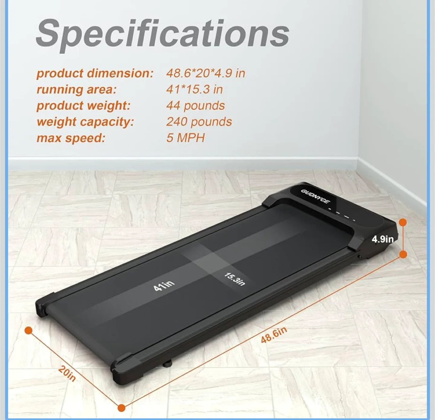 GUDNYCE Walking Pad / Treadmill image indicator(4)