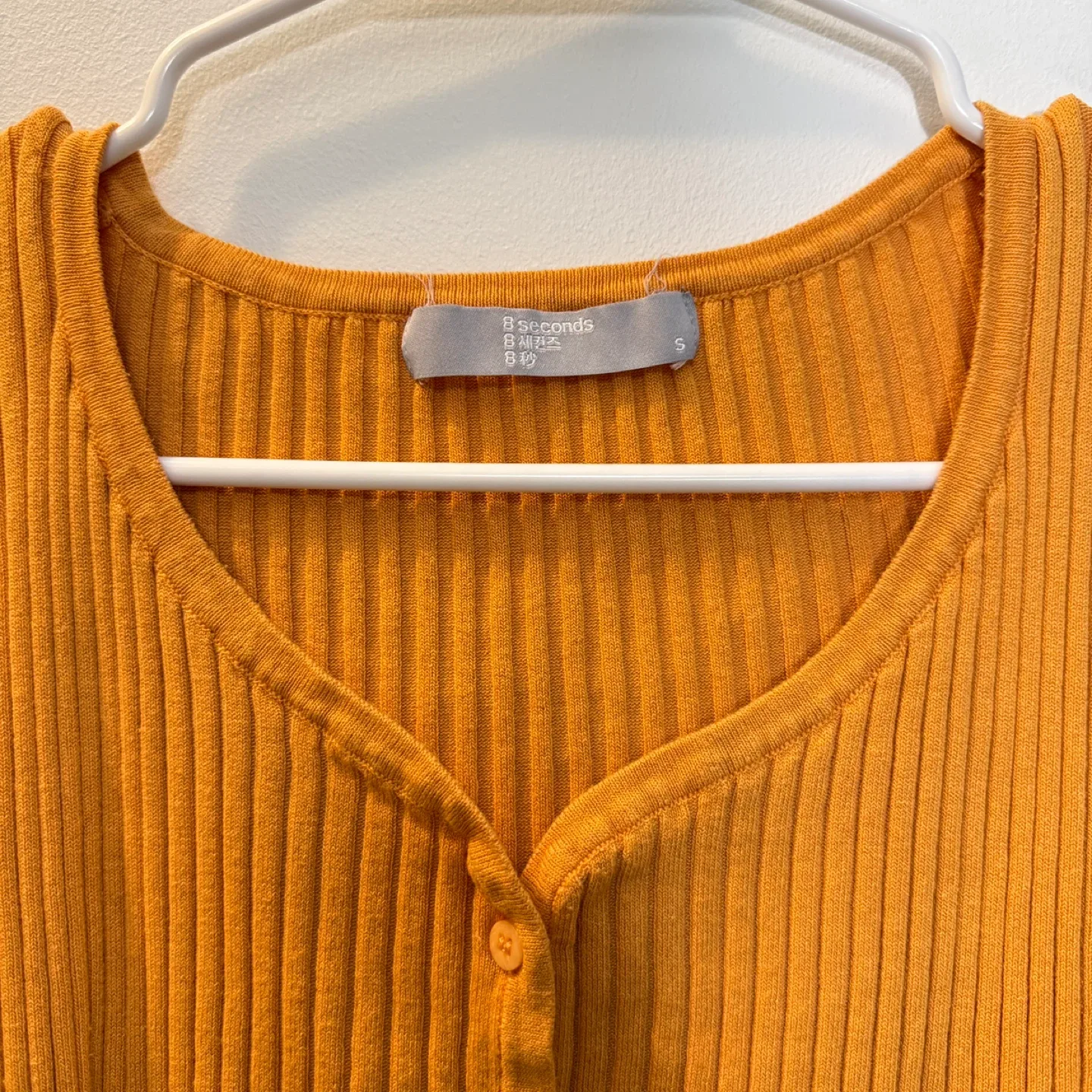 Korea Orange cropped cardigan - Size S image indicator(2)