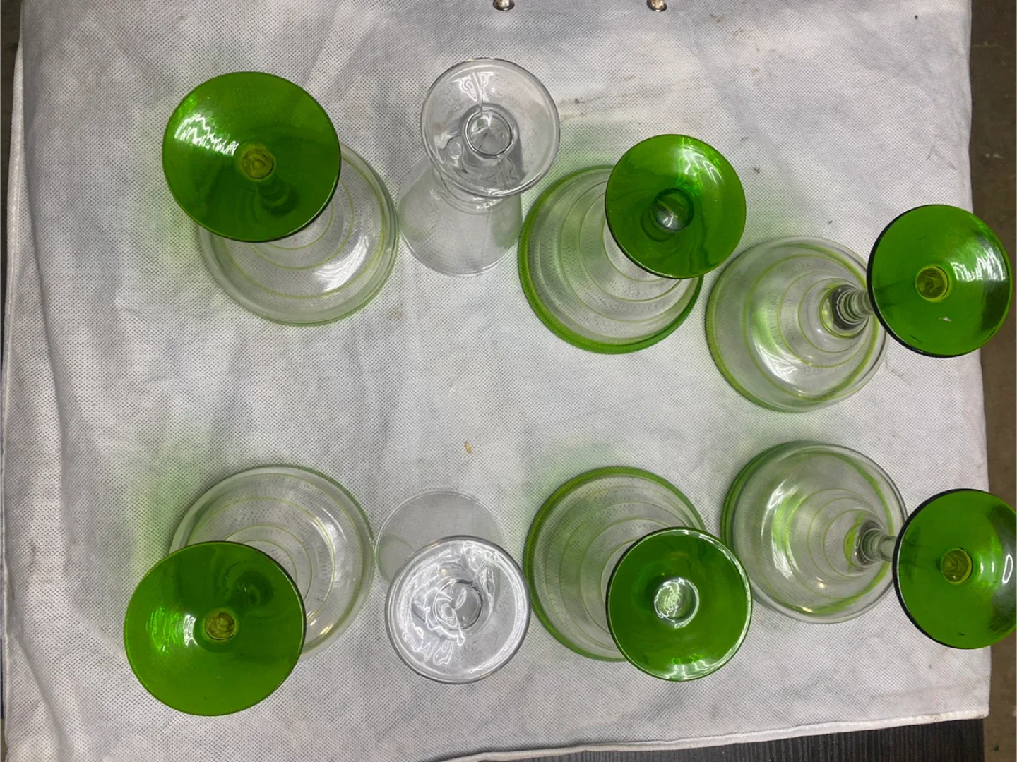 Margarita & Ribbed Glasses - Green Trim (Set of 8) image indicator(5)