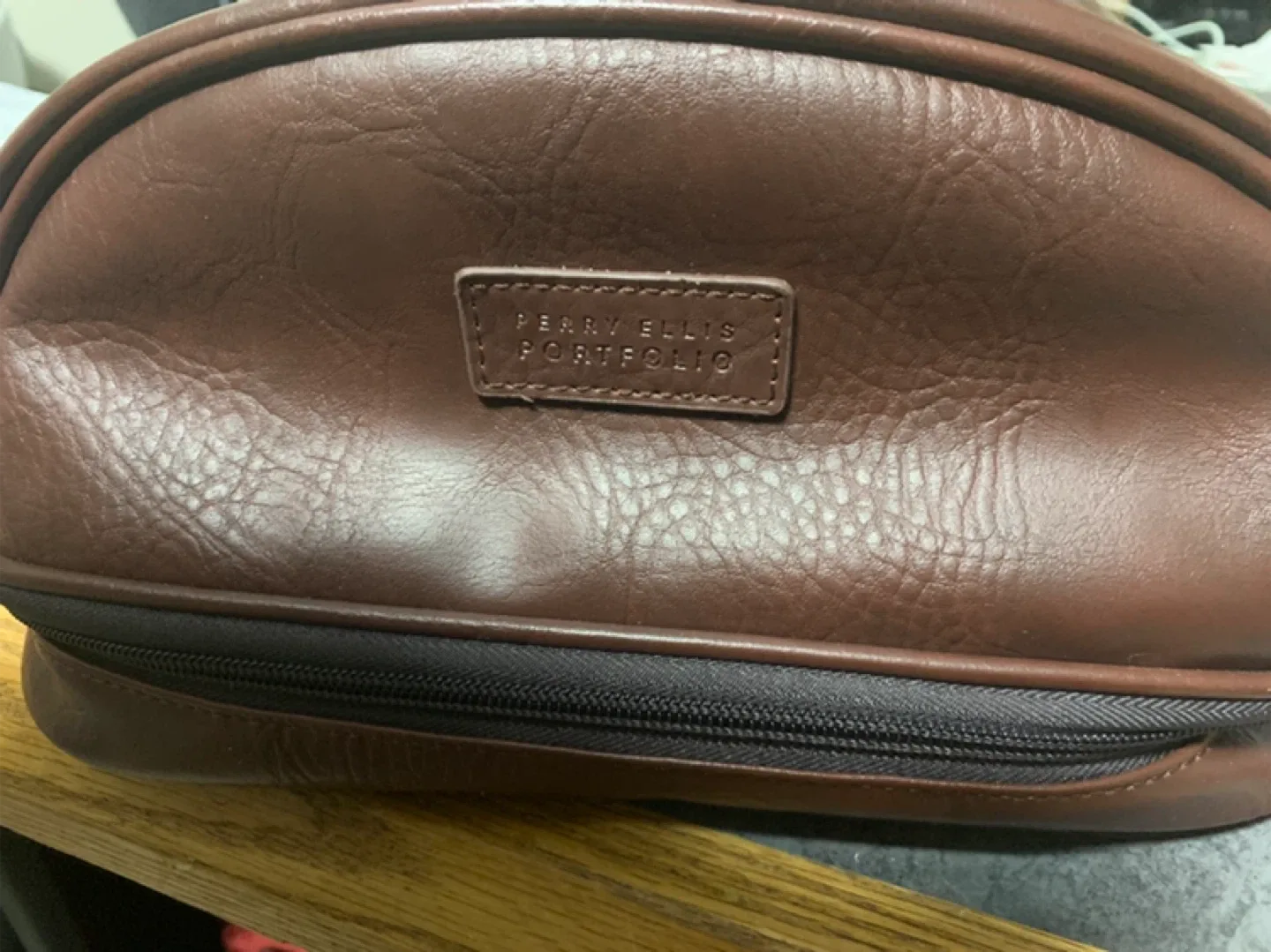 Perry Ellis Portfolio Toiletry Bag - Brown image indicator(5)
