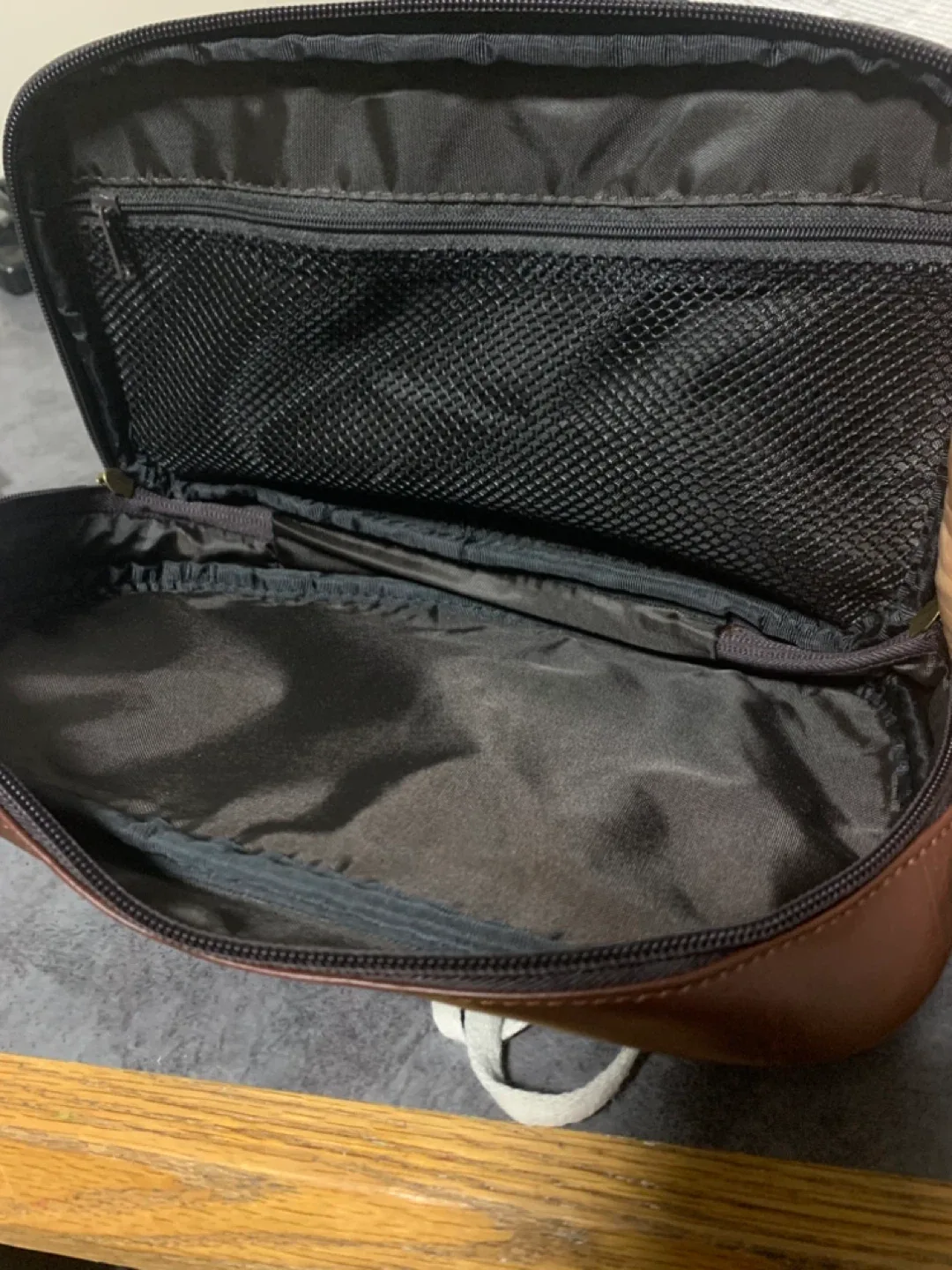 Perry Ellis Portfolio Toiletry Bag - Brown image indicator(4)