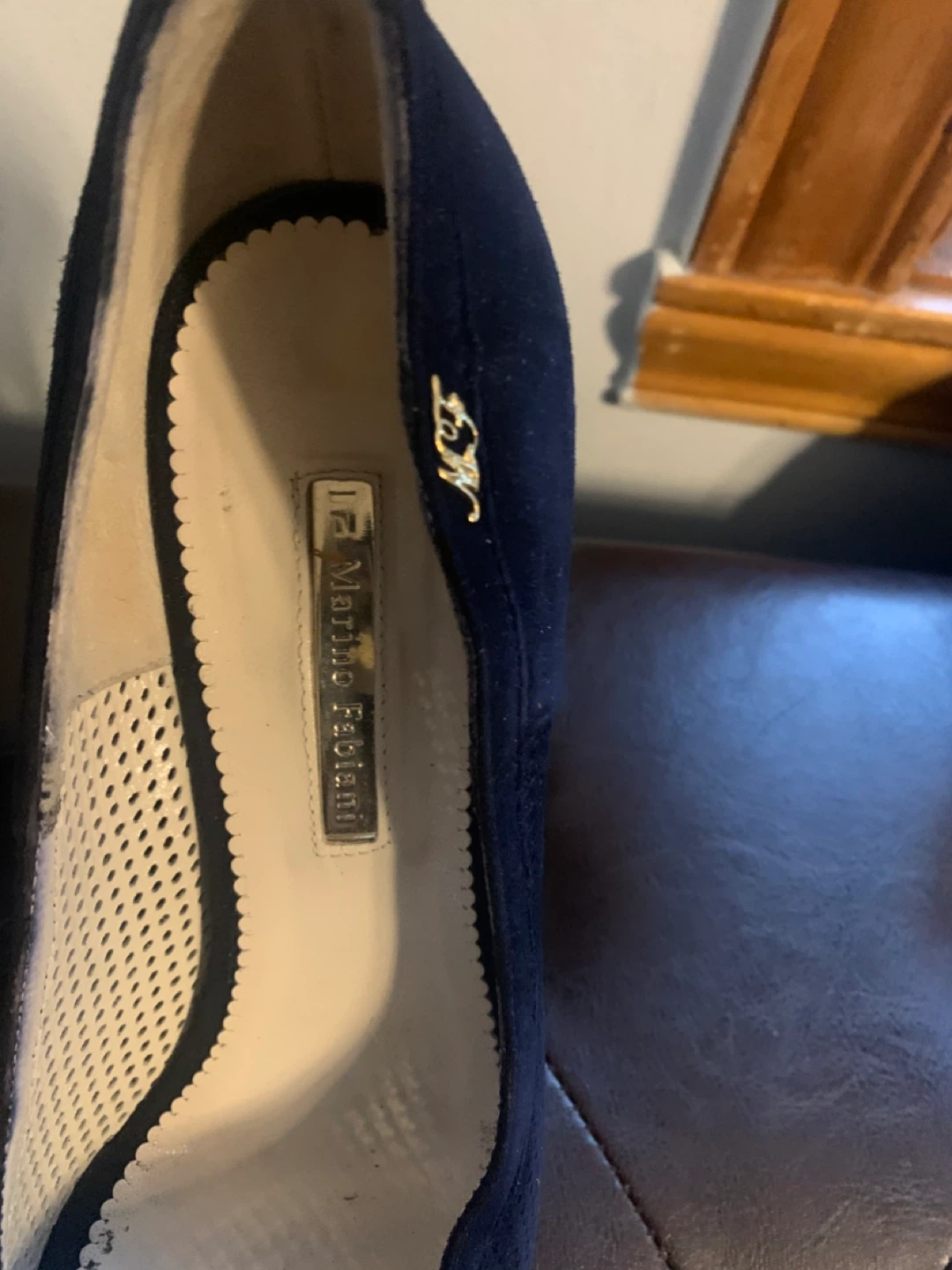 Marina Fabiani Navy Heels - Size 7.5 - photo 2