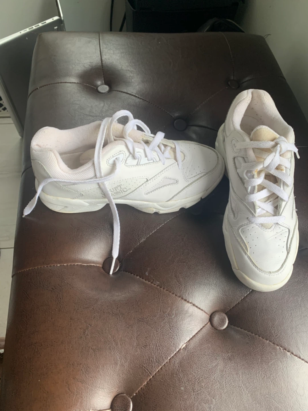 Court Classic White Sneakers - Size 7