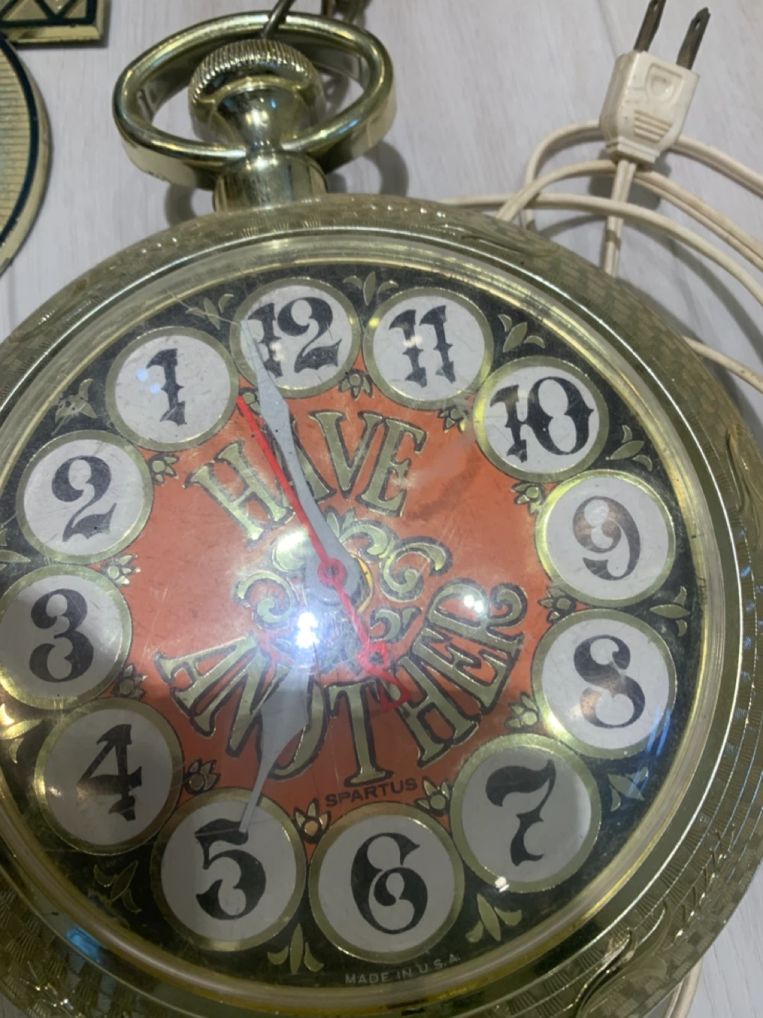 Vintage Spartus Bar Is Open Clock - photo 3