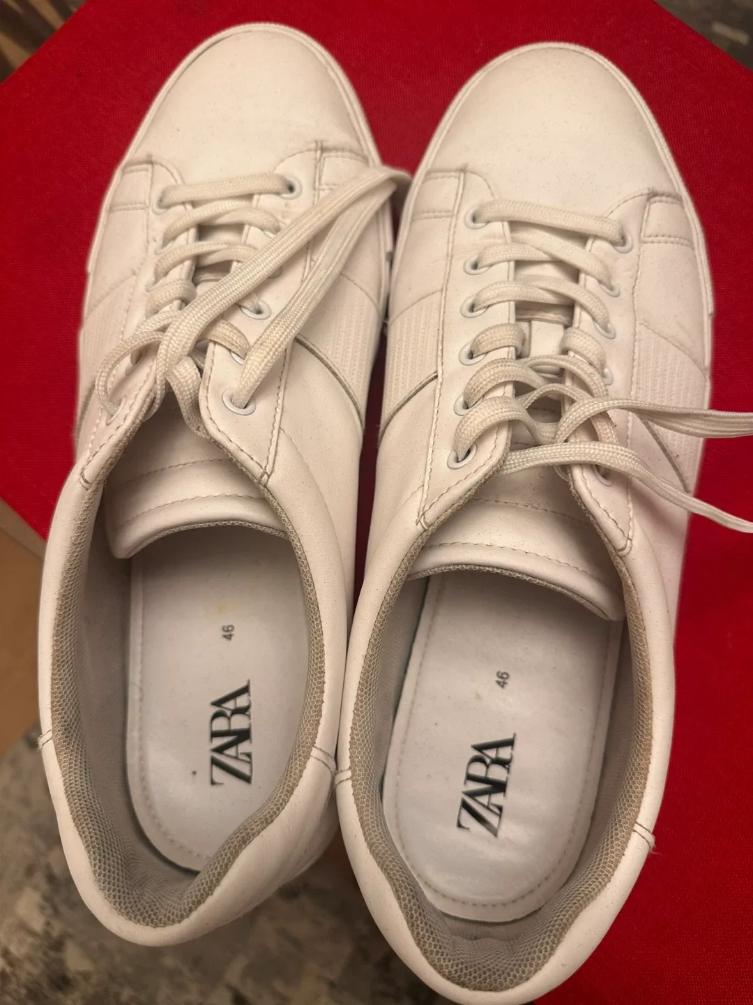 Zara White Sneakers - Size 46 image indicator(3)