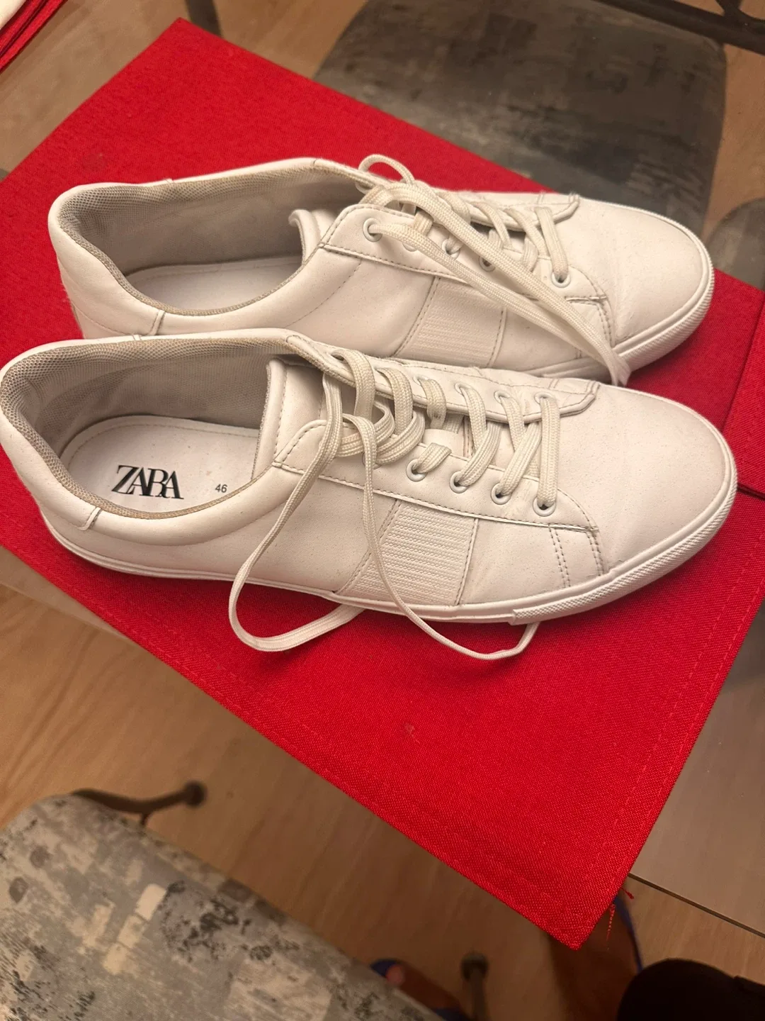 Zara White Sneakers - Size 46 thumbnail