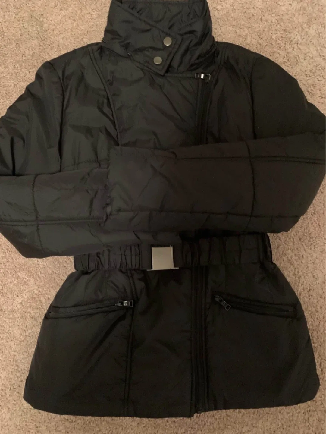 Guess Black Puffer Jacket. Size Medium image indicator(2)