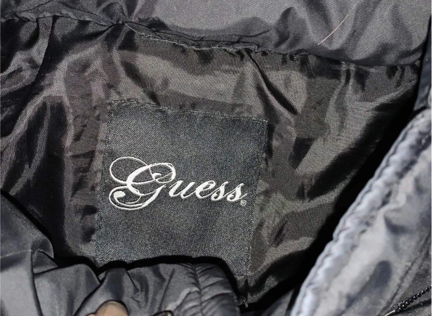 Guess Black Puffer Jacket. Size Medium image indicator(4)