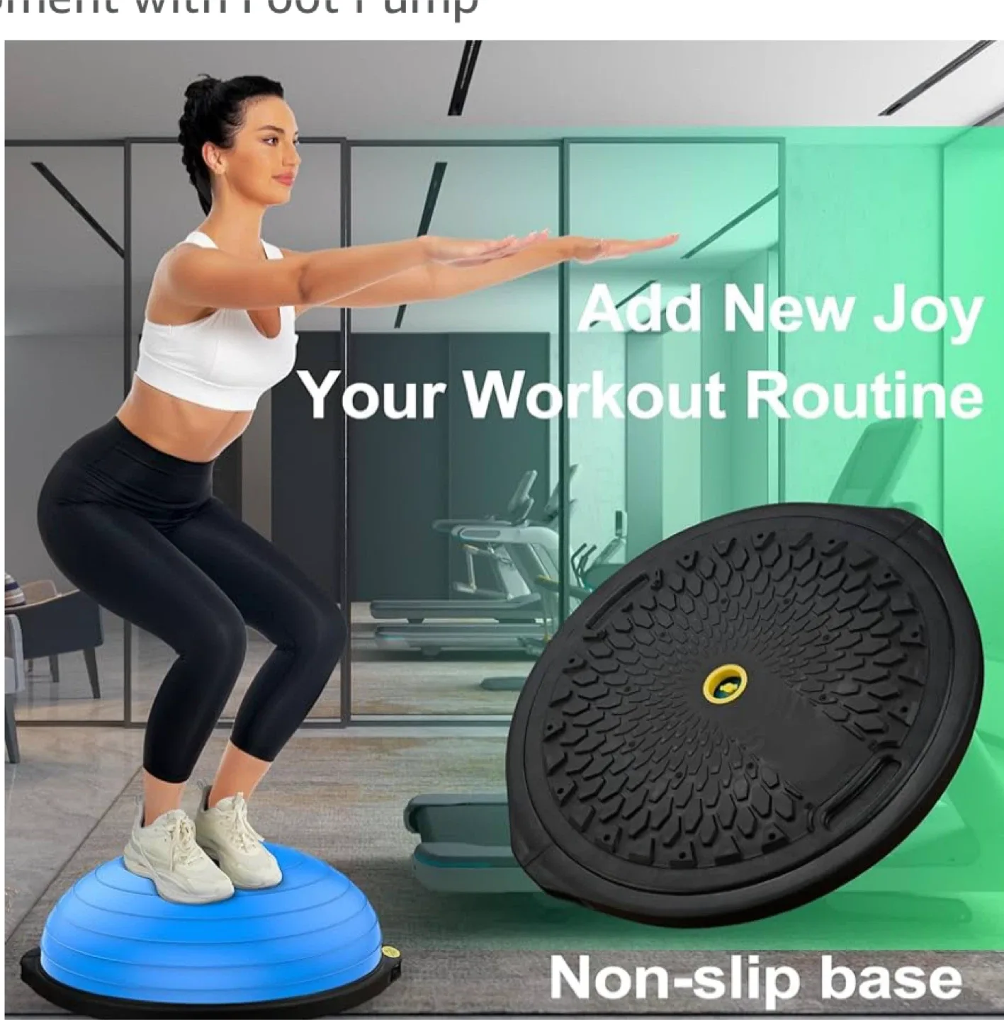 Drfzca Balance Ball with Pump - Blue image indicator(3)