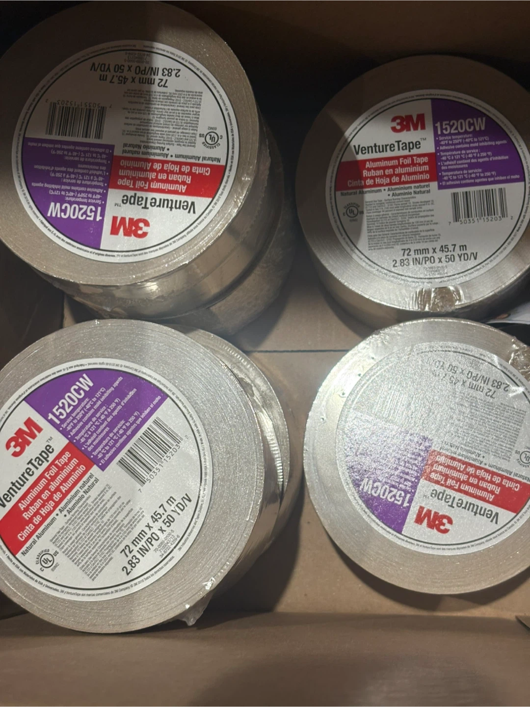 3M Venture Tape 1520CW Aluminum Foil Tape - New