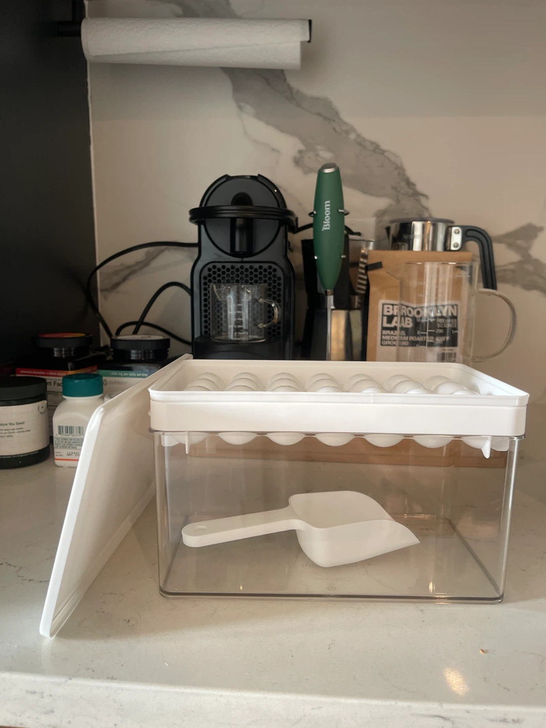 Ice Cube 28 ball tray maker with lid, bucket and scooper - photo 4