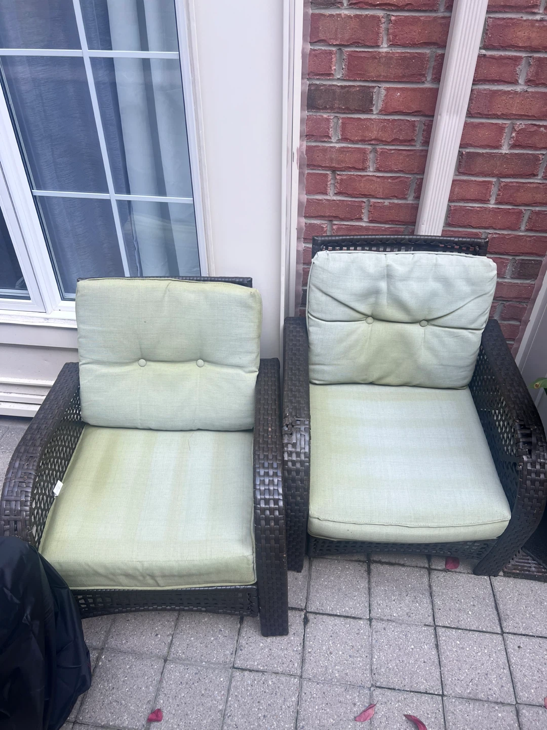 Outdoor Wicker Patio Chairs - Set of 2
