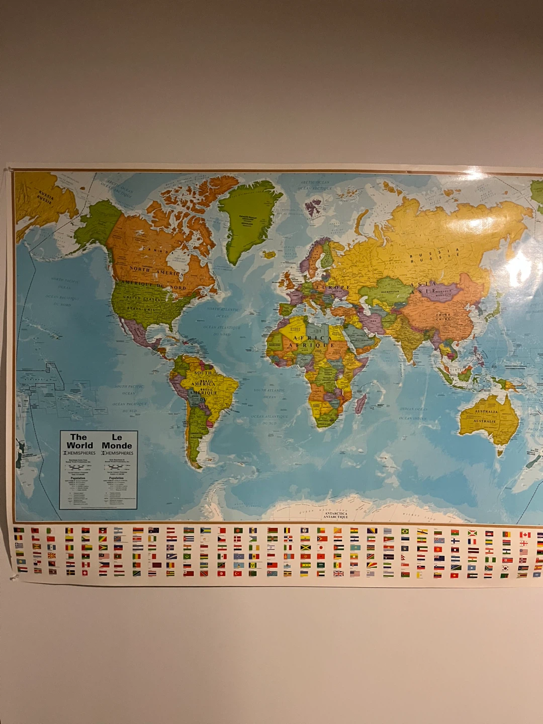 Map of the world poster