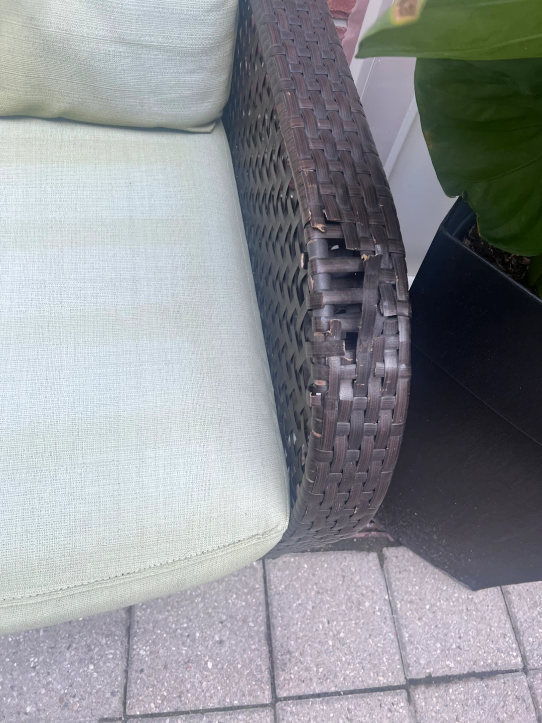 Outdoor Wicker Patio Chairs - Set of 2 - photo 3