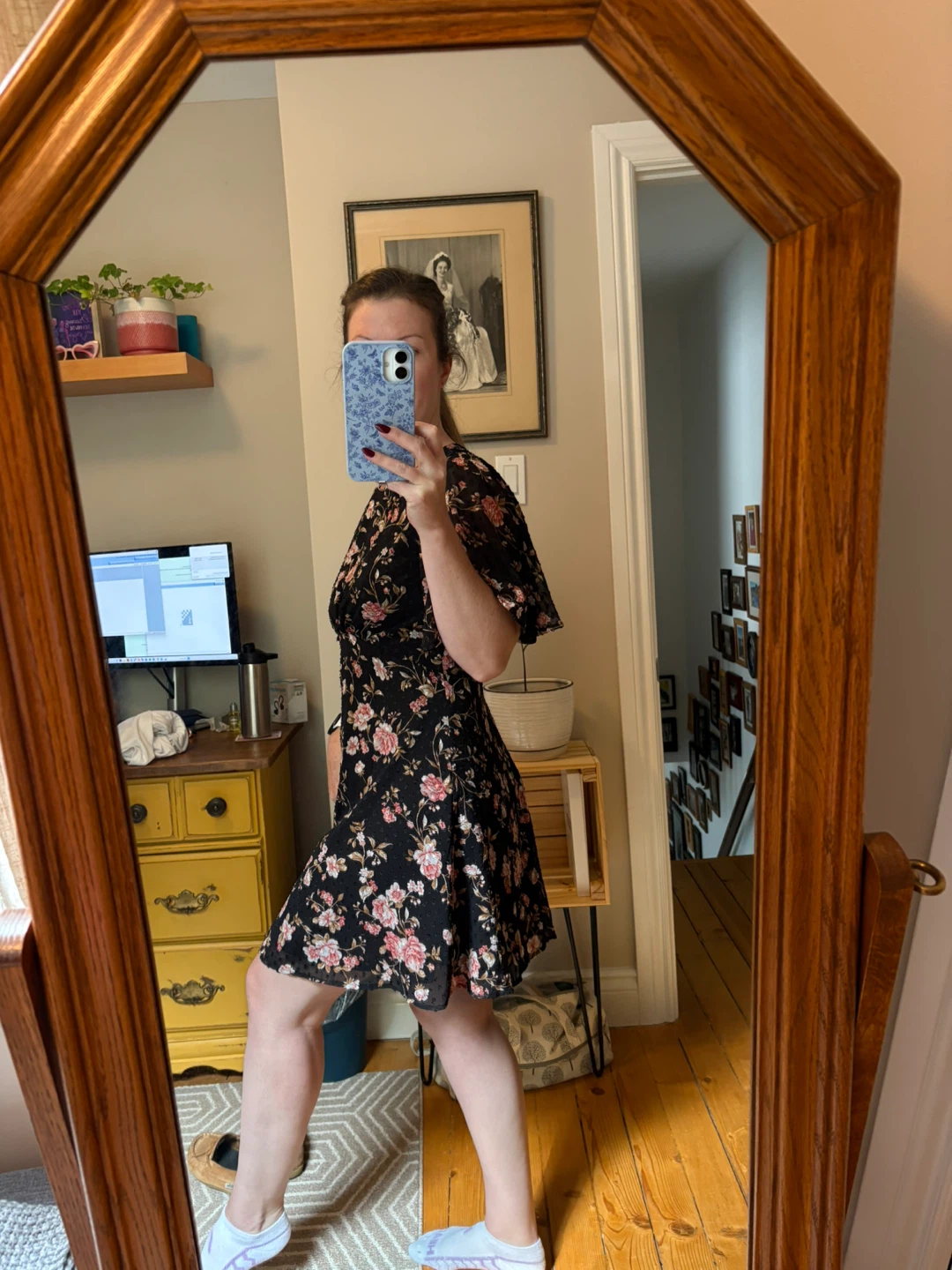 Floral Print Mini Dress - photo 2