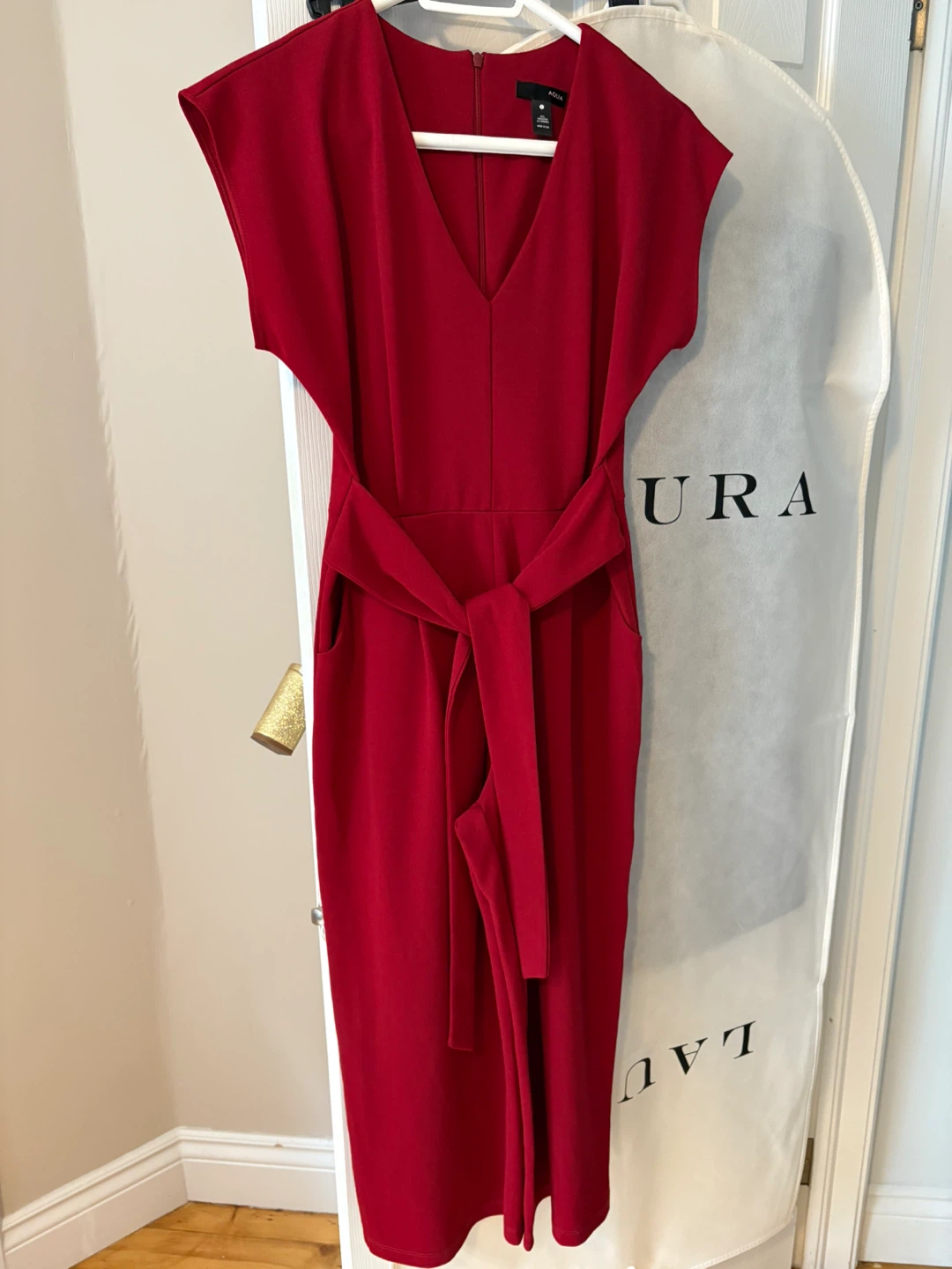 AQUA Red Jumpsuit - Size S - photo 4