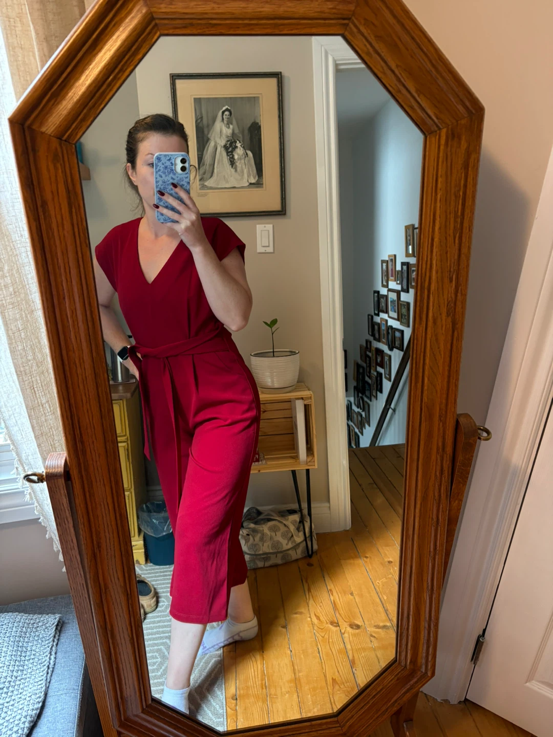 AQUA Red Jumpsuit - Size S