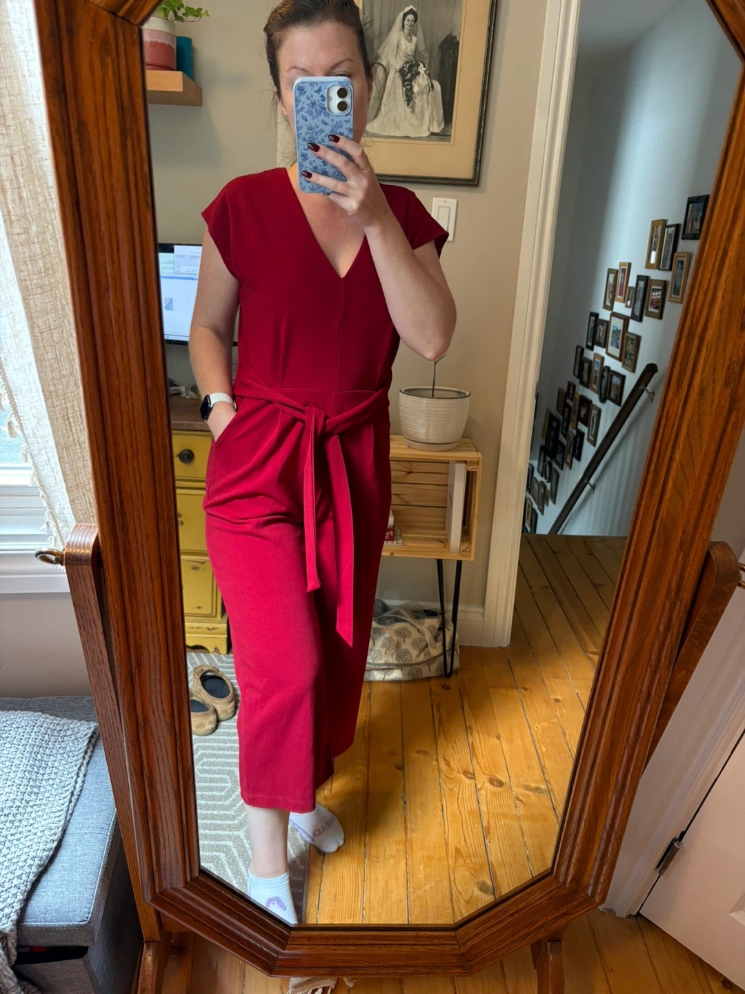 AQUA Red Jumpsuit - Size S - photo 2