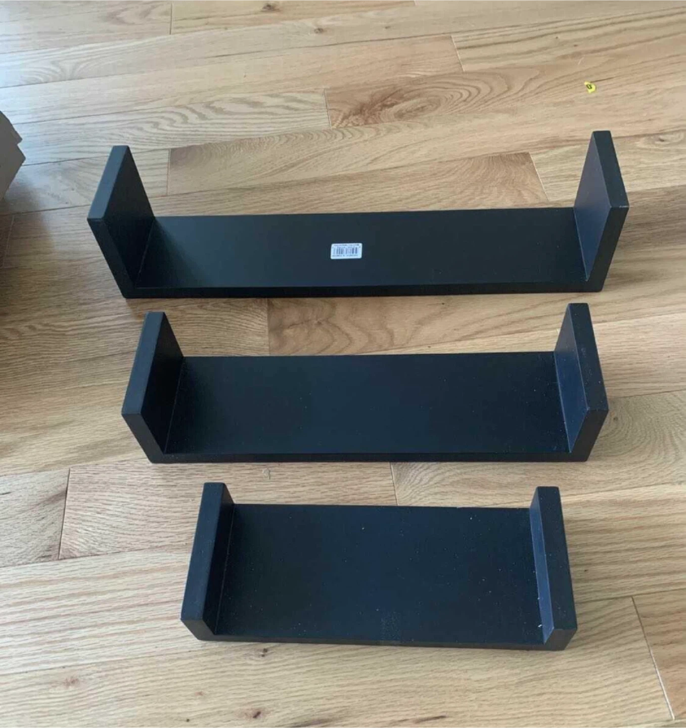 Set of 3 Black Floating Shelves (new)