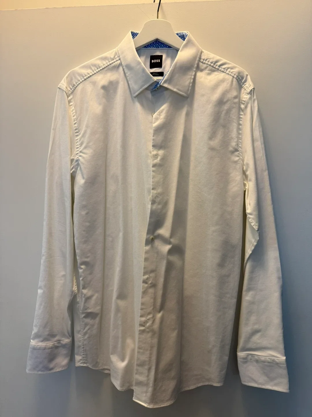 BOSS White Slim Fit Easy Iron Shirt XL thumbnail